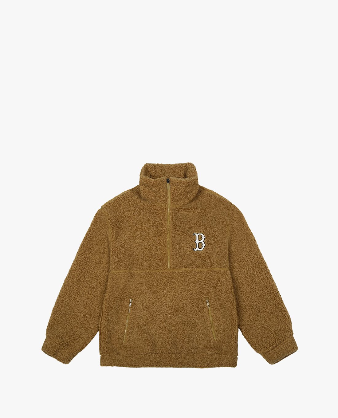 MLB - Áo khoác lông nữ cổ cao tay dài Fleece Big Logo