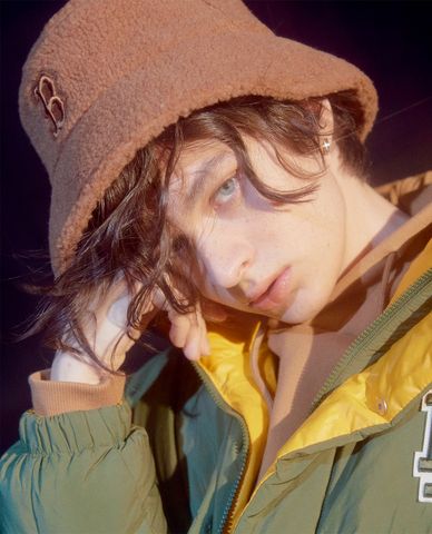  MLB - Nón bucket phối lông Custard Cream 