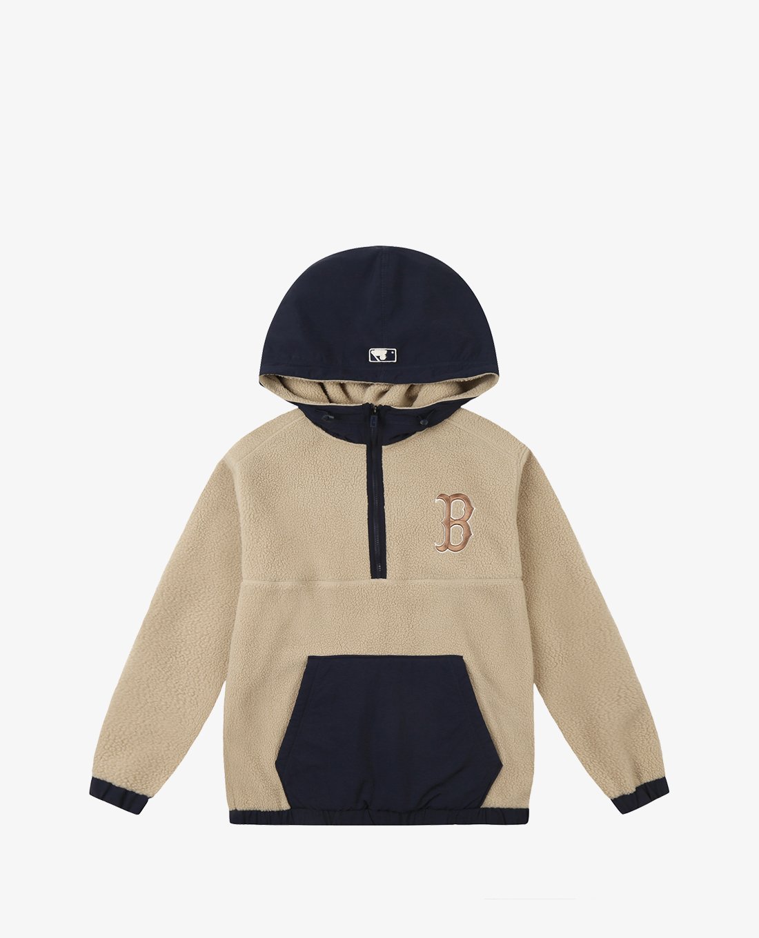 MLB - Áo hoodie tay dài phối mũ thời trang Fleece Color Contrast