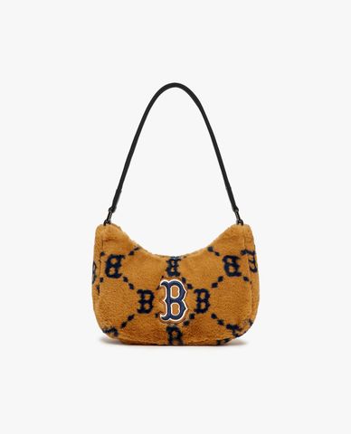  MLB - Túi đeo vai Diamond Monogram Fur Hobo 