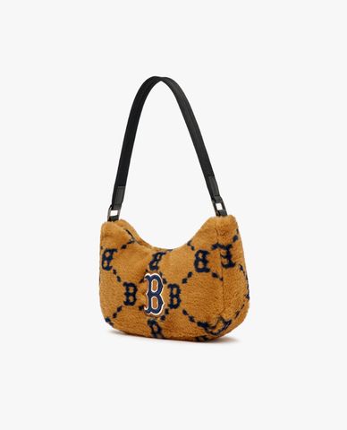  MLB - Túi đeo vai Diamond Monogram Fur Hobo 
