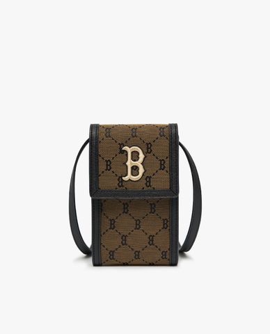  MLB - Túi đeo chéo chữ nhật Monogram Diamond Jacquard 