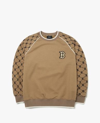  MLB - Áo sweatshirt cổ tròn dài tay Monogram 