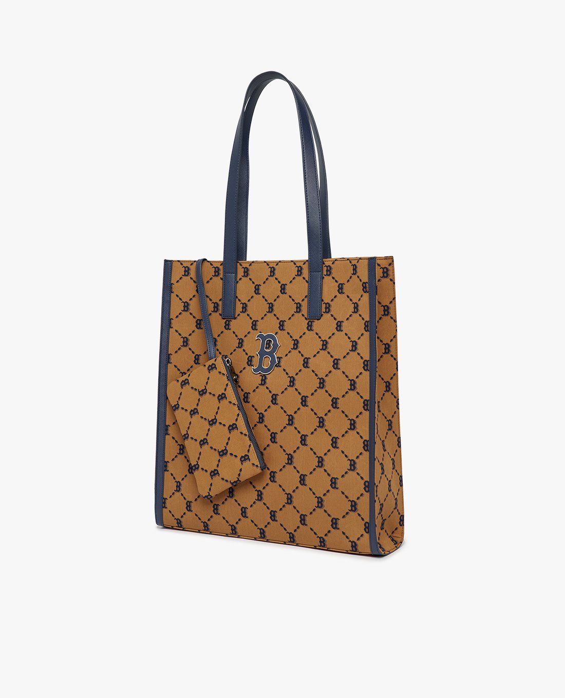 ☆人気☆【MLB】☆Diamond Monogram Jacquard Large Tote Ba.g☆ MLB MONOGRAM DIAMOND JACQUARD TOTE BAG BOSTON GREY #legit