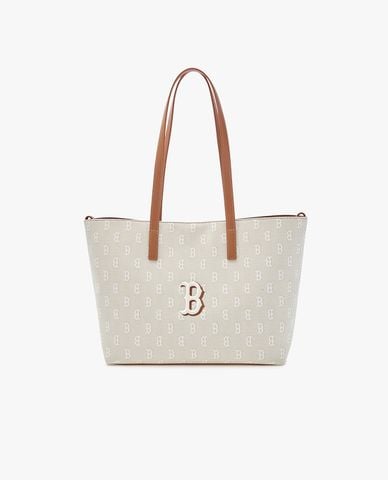  MLB - Túi tote nữ phom chữ nhật Classic Monogram Jacquard 