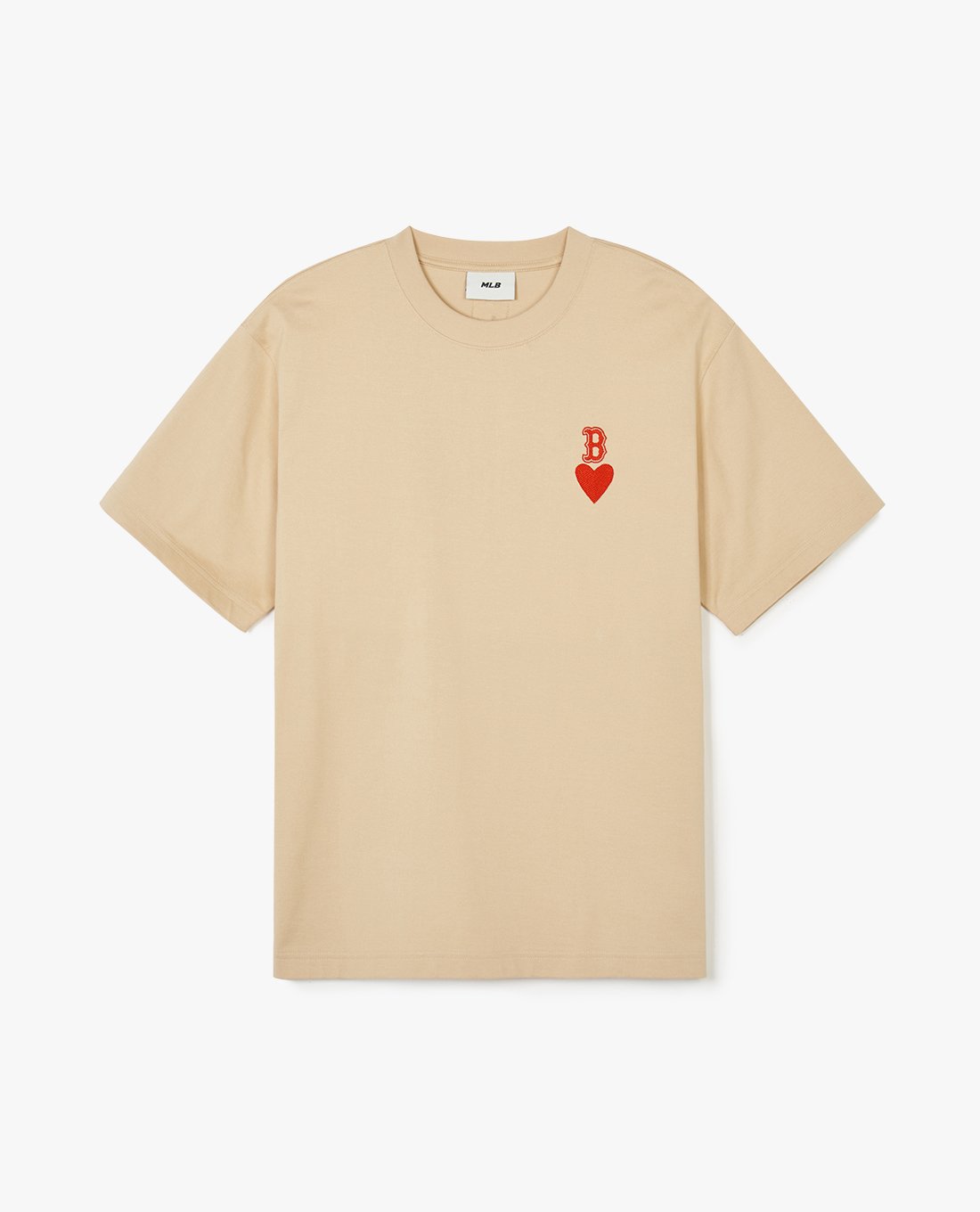MLB - Áo thun unisex cổ tròn tay ngắn Heart Small Logo
