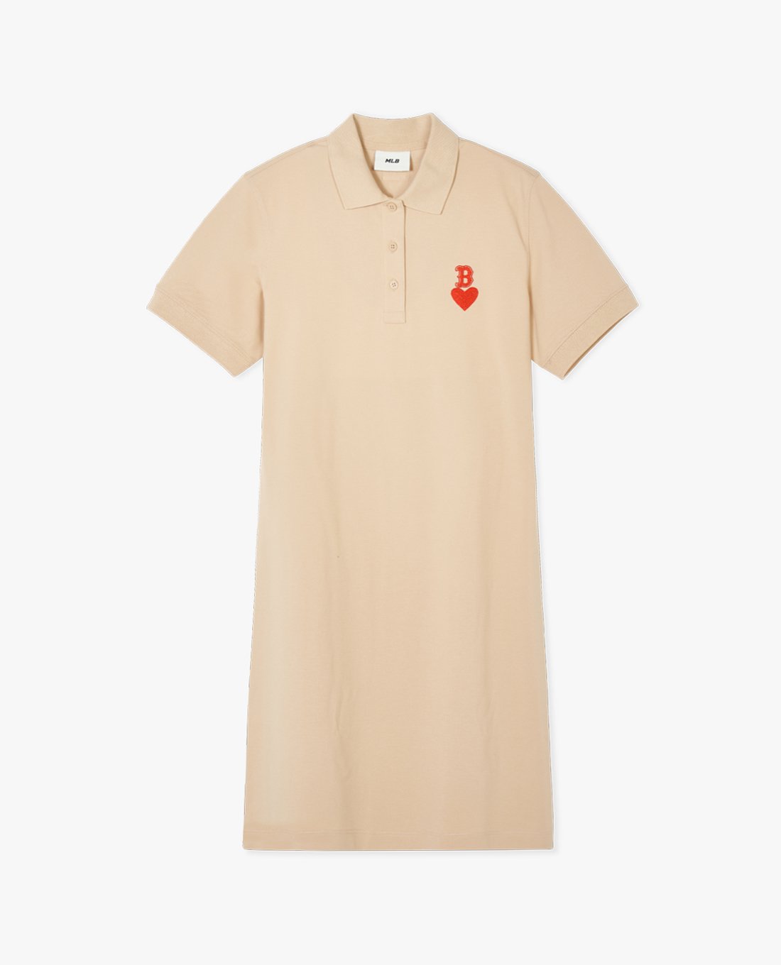 MLB - Đầm polo nữ cổ bẻ tay ngắn mini Heart Piqué