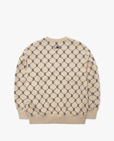  MLB - Áo sweatshirt tay dài cổ tròn Diamond Monogram 