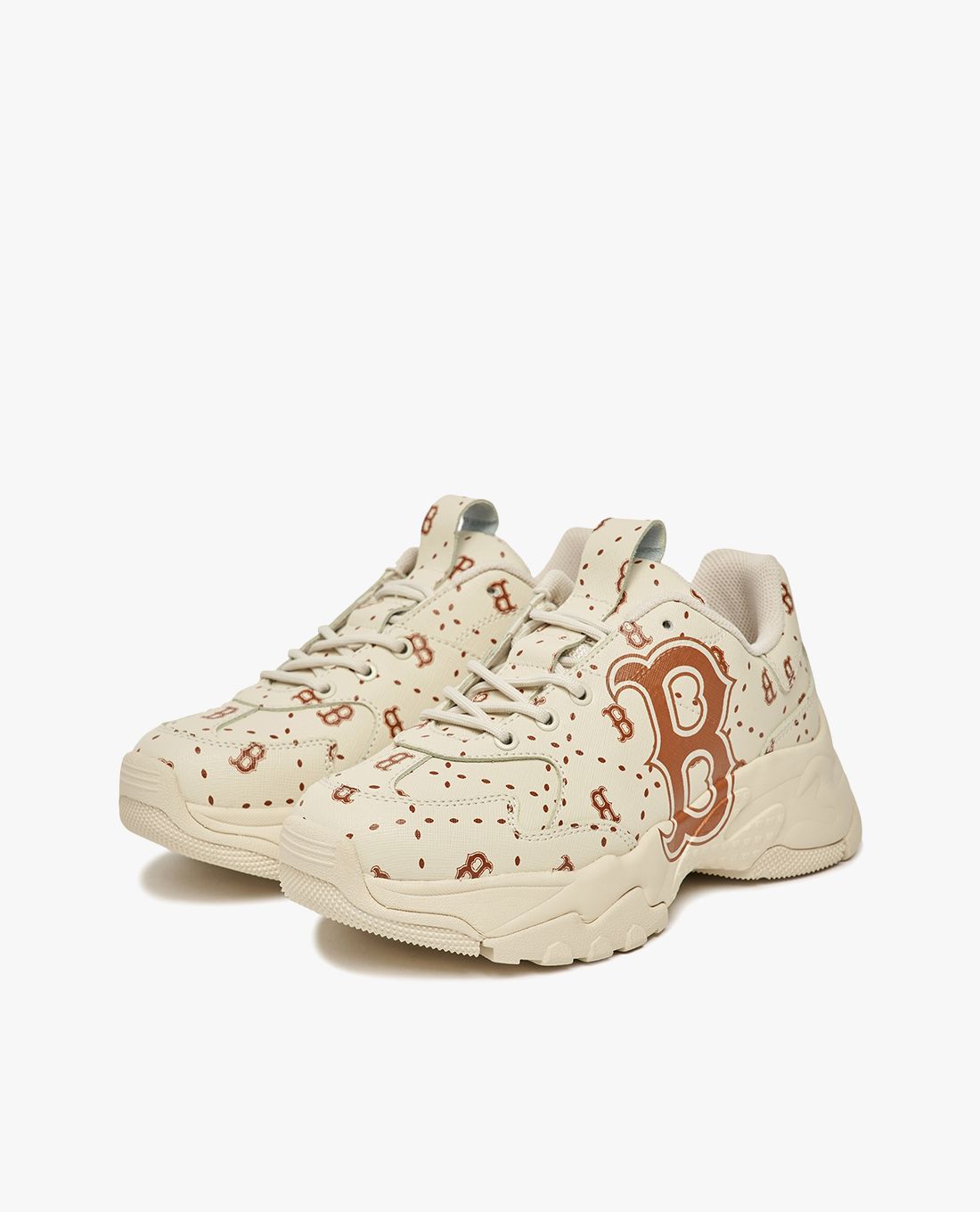 MLB■Big Ball Chunkie Diamond Monogram■送料込 MLB - Giày sneakers unisex cổ thấp Big Ball Chunky Saffiano
