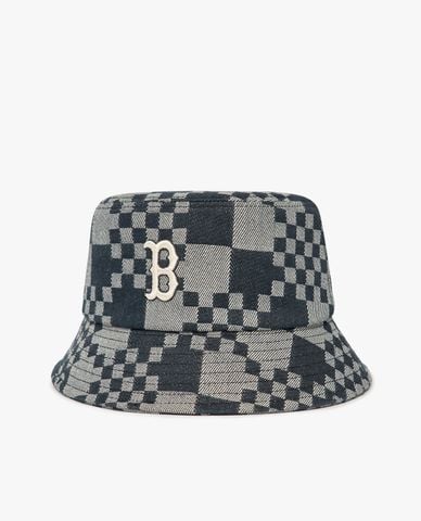  MLB - Nón bucket thời trang unisex Checker Board Denim Like 