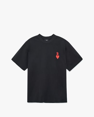  MLB - Áo thun unisex cổ tròn tay ngắn Heart Small Logo 