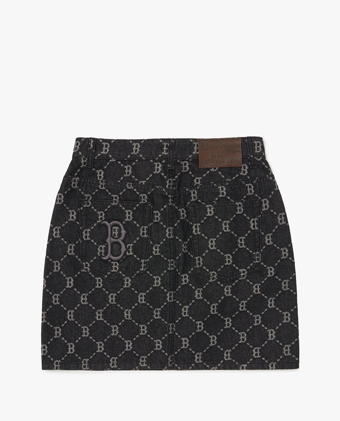 MLB - Chân váy denim chữ A Dia Monogram Jacquard