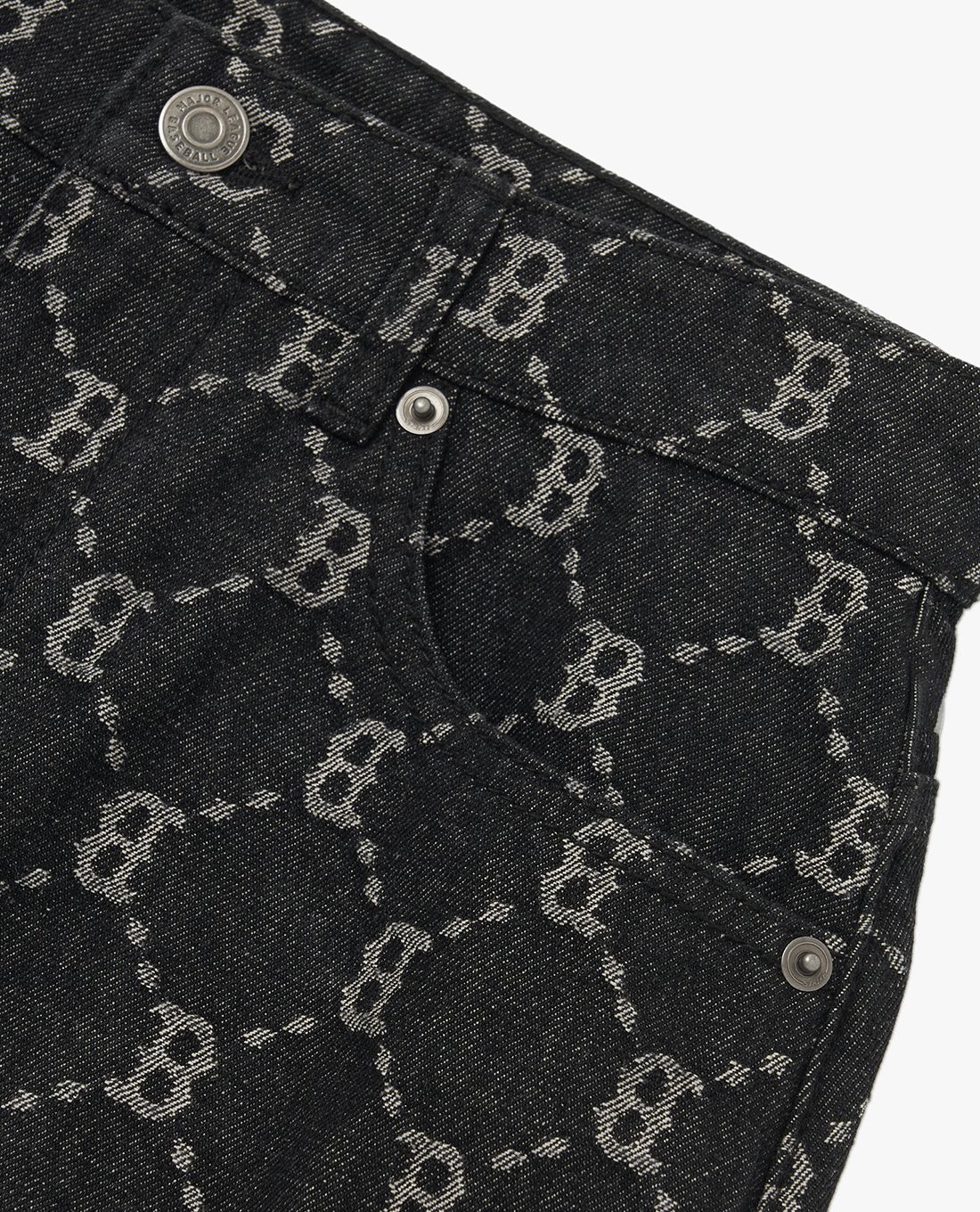 MLB - Chân váy denim chữ A Dia Monogram Jacquard