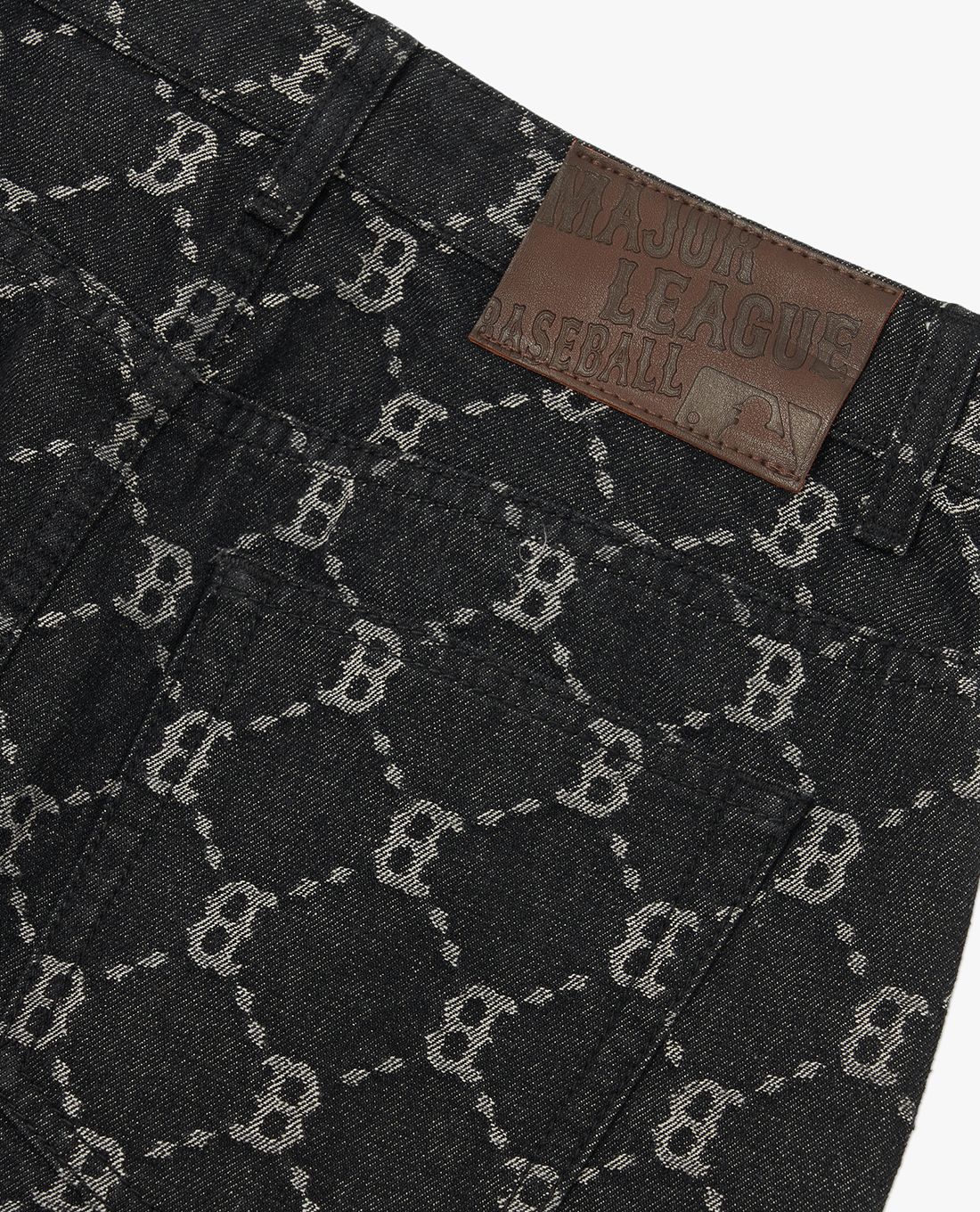 MLB - Chân váy denim chữ A Dia Monogram Jacquard