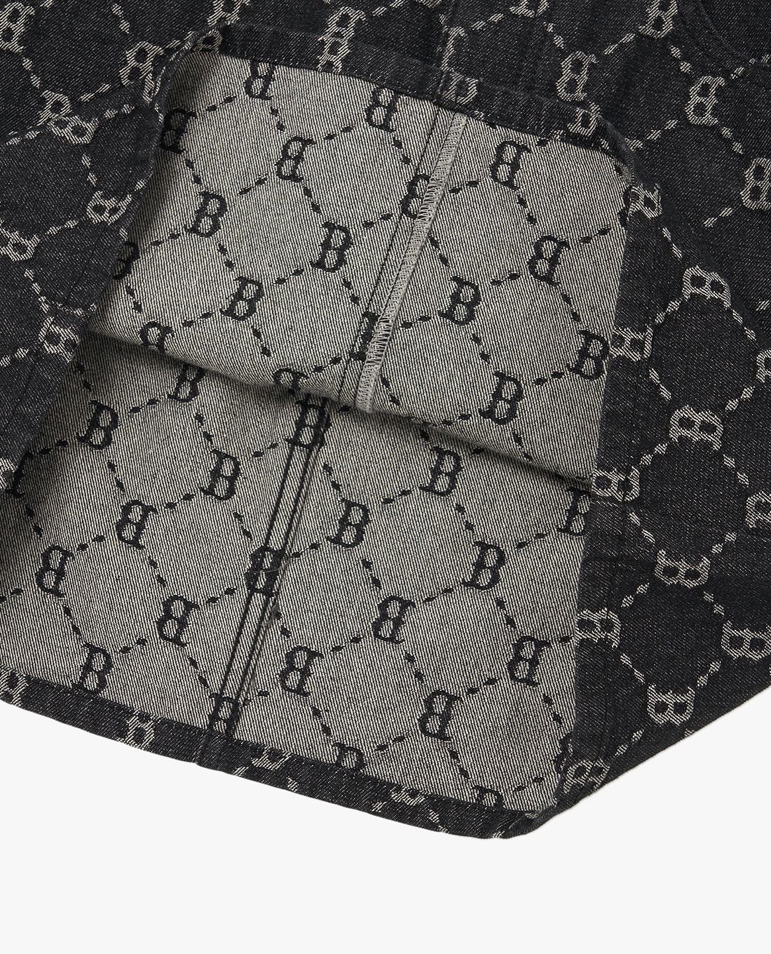 MLB - Chân váy denim chữ A Dia Monogram Jacquard