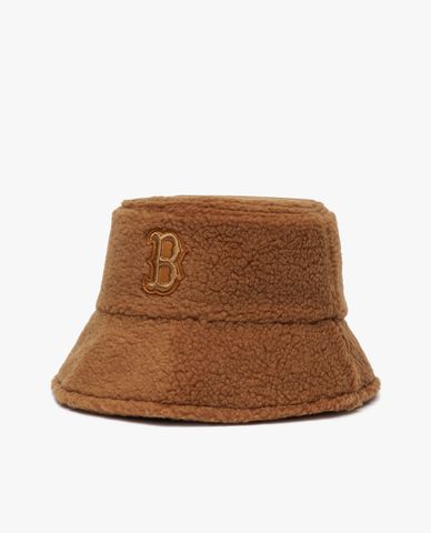  MLB - Nón bucket phối lông thời trang Fleece Overfit 