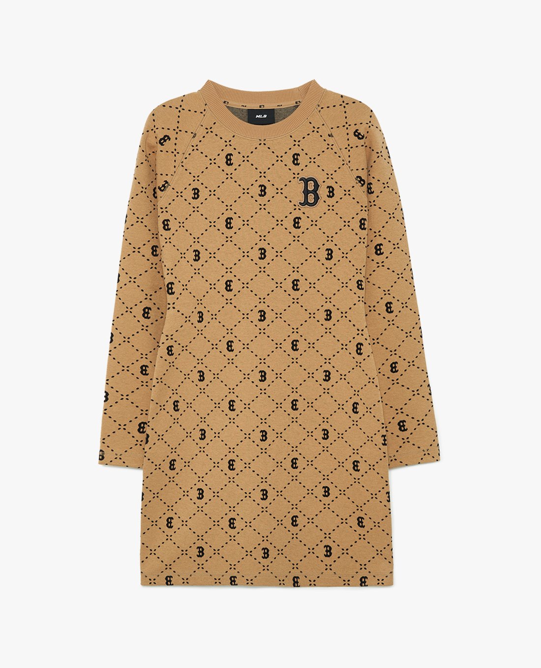 MLB - Đầm mini cổ tròn tay dài Diamond Monogram Jacquard