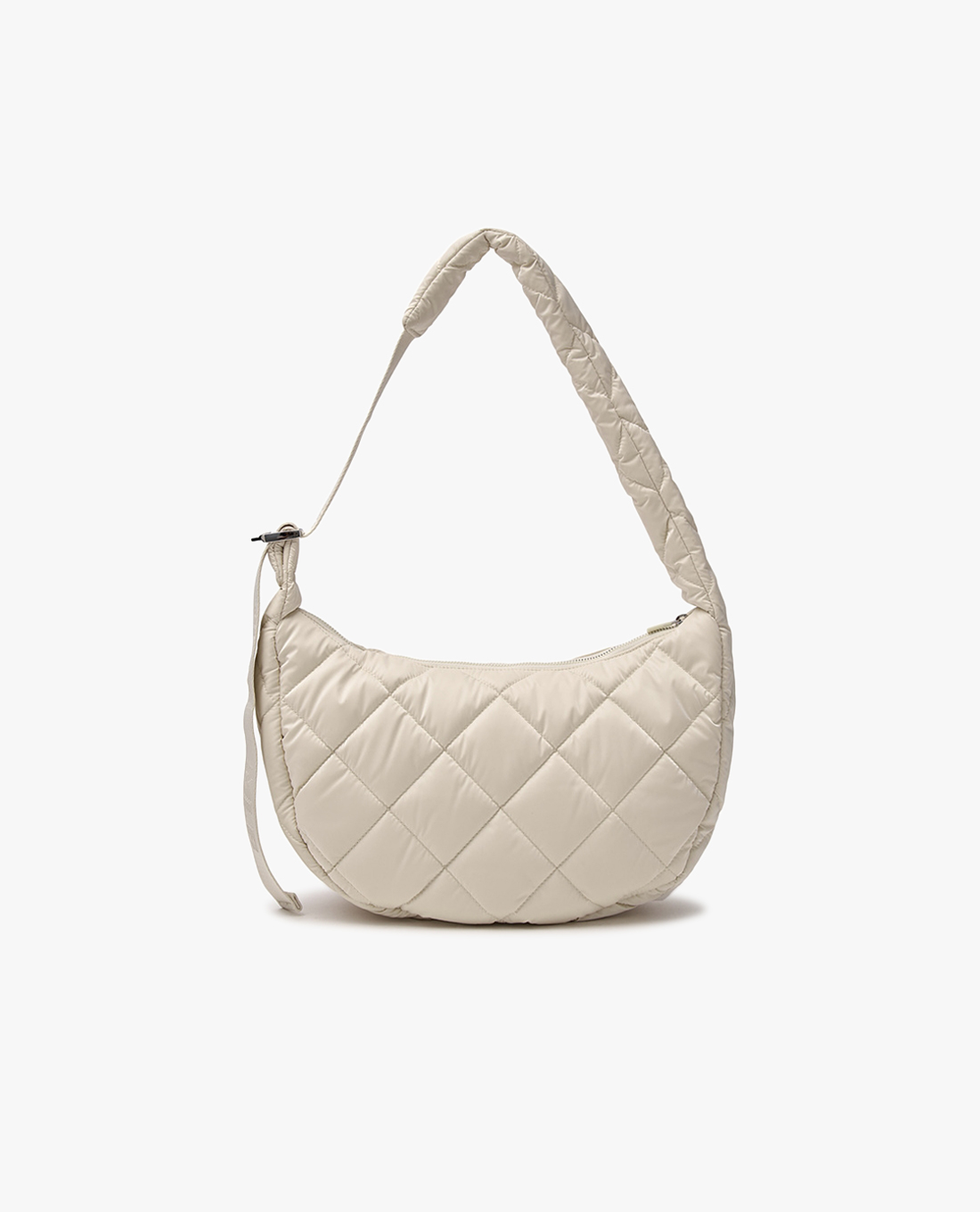 ★MLB Korea★ Curve padded hobo bag BOS DCream 3ABQL064N-43C MLB - Túi đeo vai nữ Curve Padded Hobo MLB Việt Nam