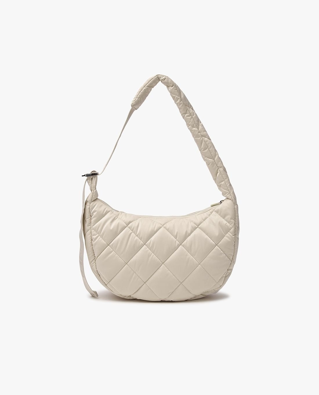 ★MLB Korea★ Curve padded hobo bag BOS DCream 3ABQL064N-43C MLB - Túi đeo vai nữ Curve Padded Hobo MLB Việt Nam