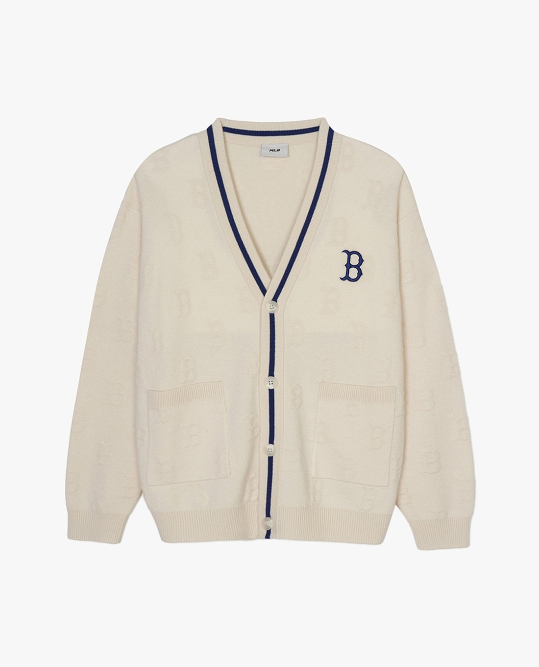 MLB - Áo khoác cardigan unisex cổ V tay dài Boston Red Sox