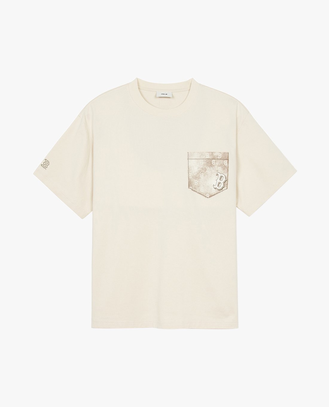 MLB - Áo thun unisex cổ tròn tay ngắn hiện đại Vintage Monogram