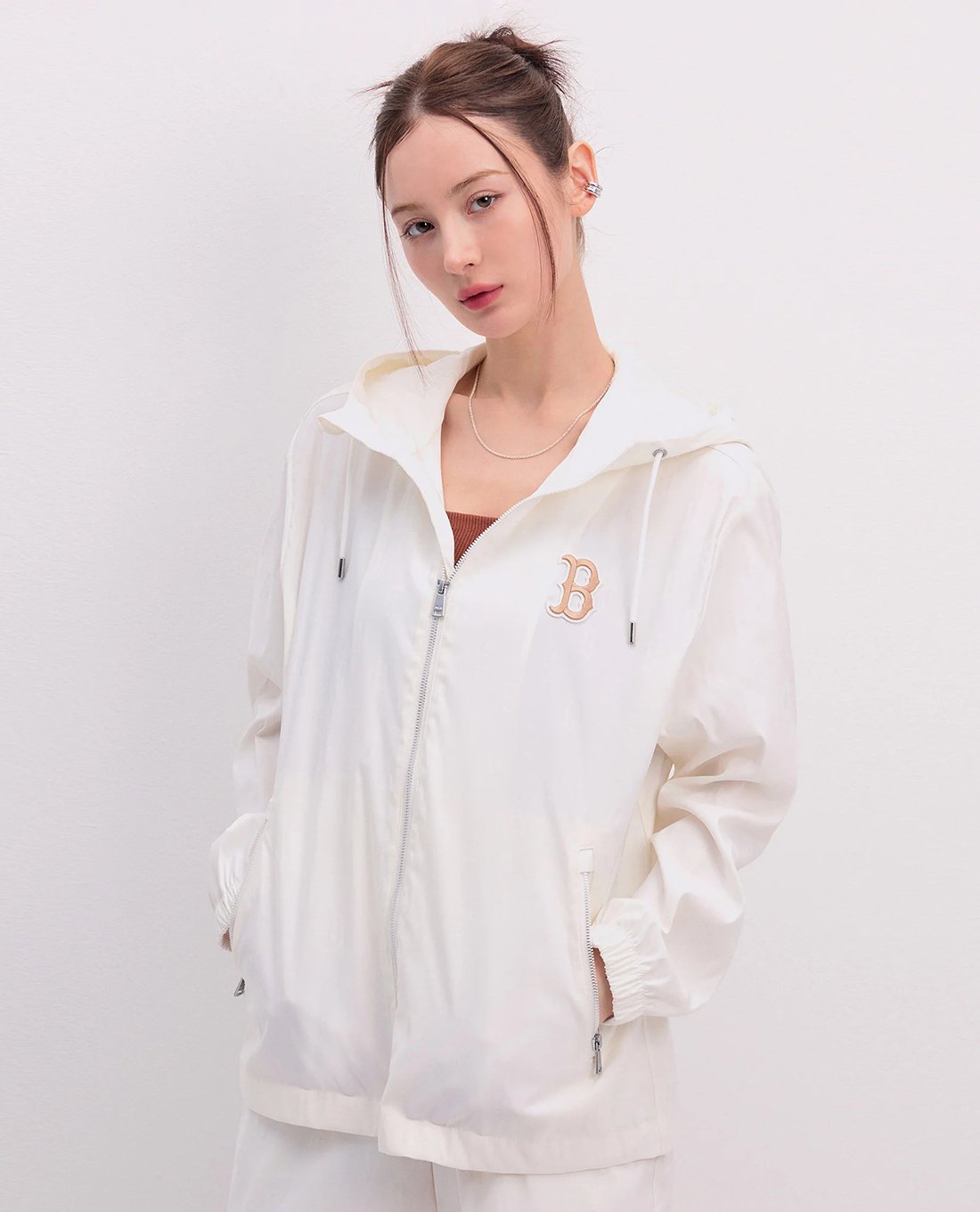 MLB - Áo khoác unisex phối mũ tay dài Classic Monogram Jacquard