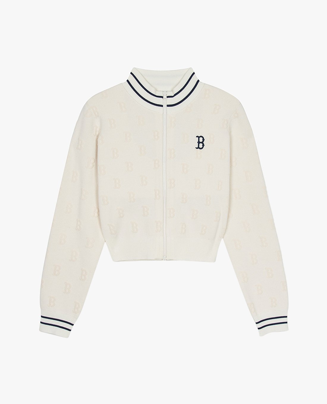 MLB - Áo khoác cardigan unisex cổ tròn tay dài Monogram