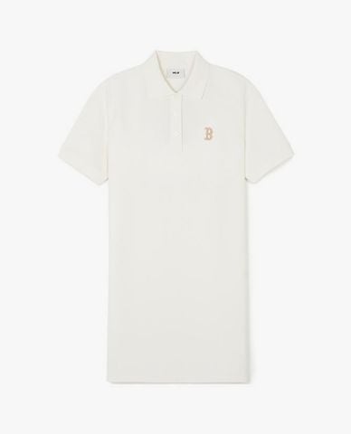  MLB - Đầm polo nữ cổ bẻ tay ngắn mini trẻ trung 