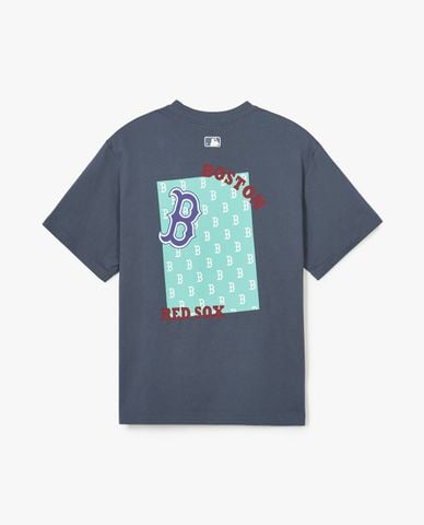  MLB - Áo thun unisex cổ tròn tay ngắn Mono Overfit 