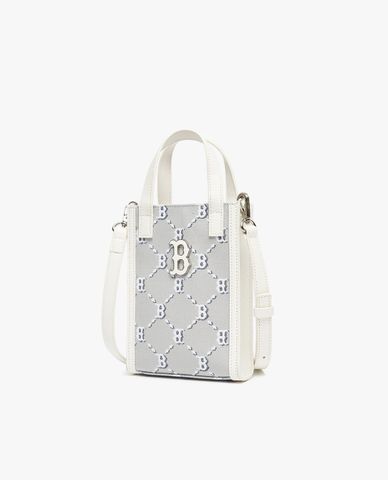  MLB - Túi đeo chéo phom chữ nhật Monogram Diamond Jacquard 