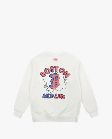  MLB - Áo sweatshirt tay dài cổ tròn LIKE Popcorn 