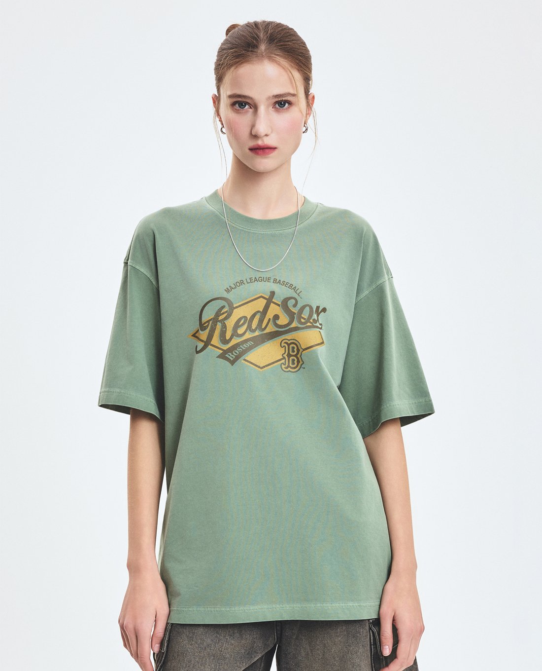MLB - Áo thun unisex cổ tròn tay ngắn Varsity Vintage