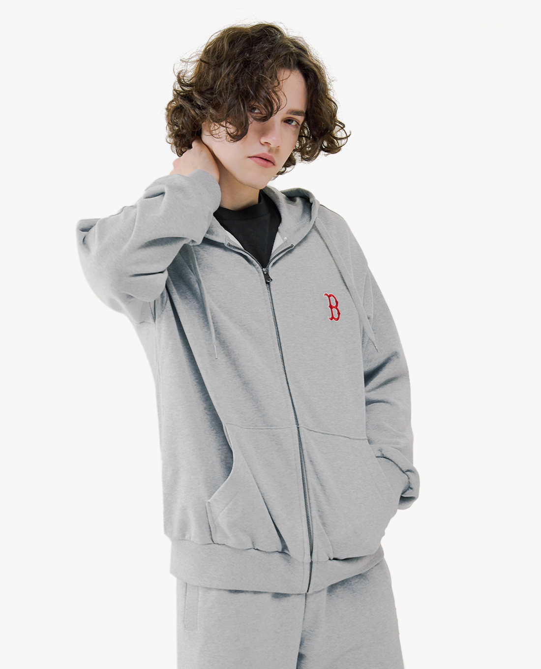 MLB - Áo hoodie phối zip hình Mickey MLB x Disney