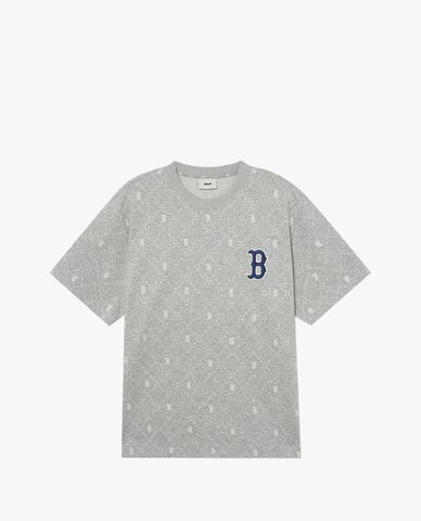  MLB - Áo thun unisex cổ tròn tay ngắn Dia Monogram Jacquard 