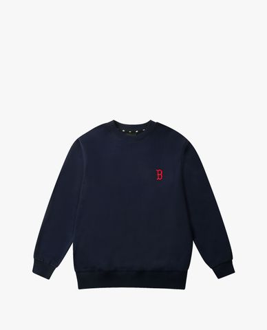  MLB - Áo sweatshirt tay dài cổ tròn Check Back Big Logo 