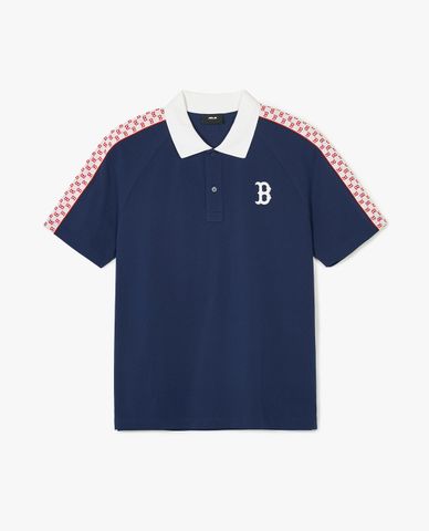  MLB - Áo polo unisex cổ bẻ tay ngắn Monogram Part Pattern Collar 
