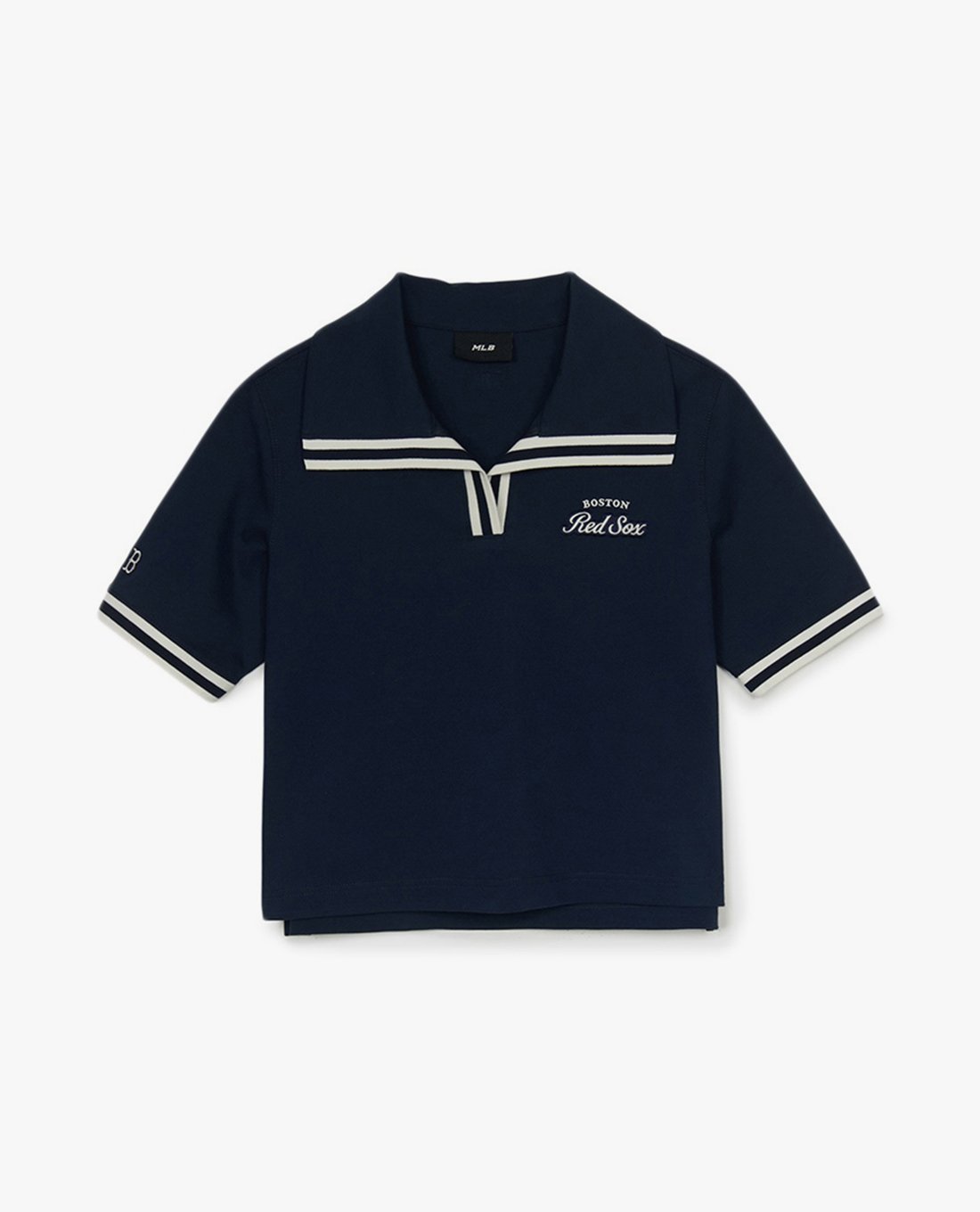 MLB - Áo polo nữ tay ngắn phom croptop Varsity