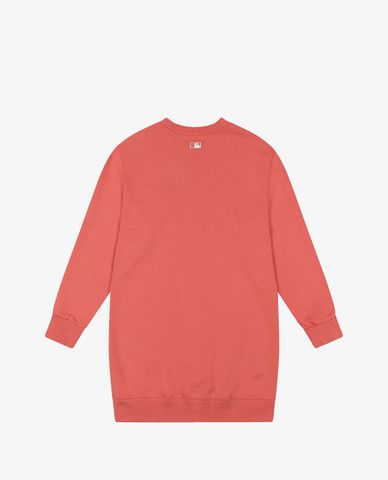  MLB - Đầm mini sweatshirt phom suông tay dài Logo Overfit 