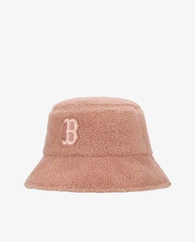  MLB - Nón bucket phối lông Custard Cream 