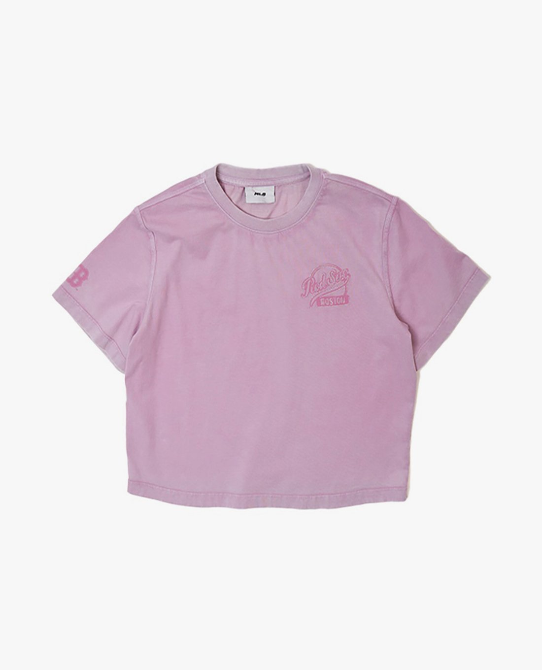 MLB - Áo croptop nữ cổ tròn tay ngắn Logo