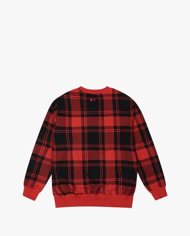  MLB - Áo sweatshirt tay dài cổ tròn Check 