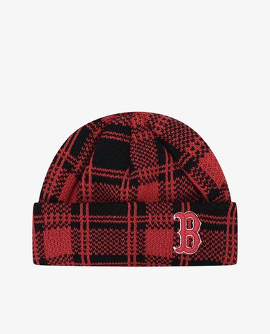  MLB - Nón len họa tiết sọc caro Check 