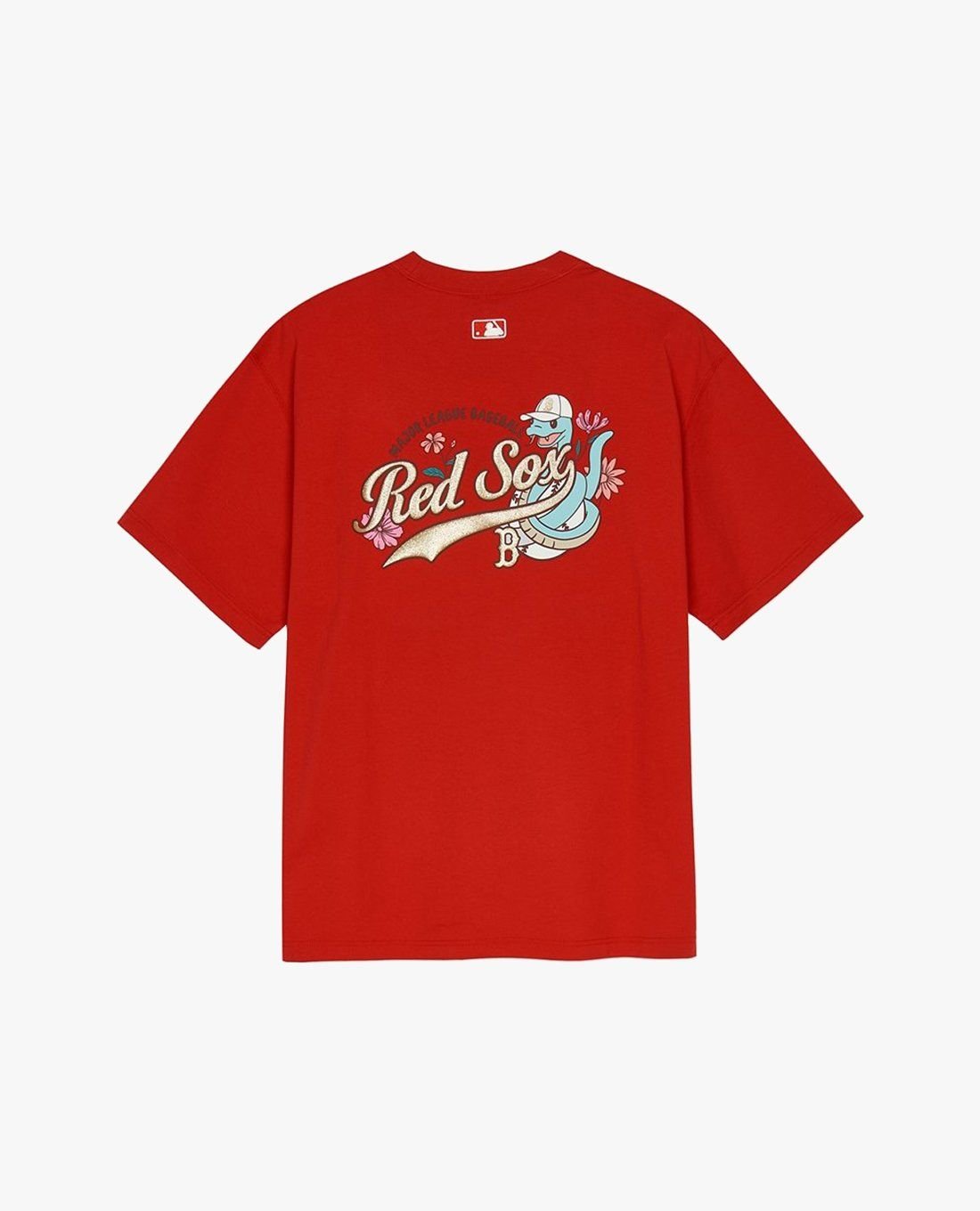 MLB - Áo thun unisex cổ tròn tay ngắn New Year Snake Overfit