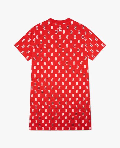  MLB - Đầm mini ngắn tay phom suông Monogram 