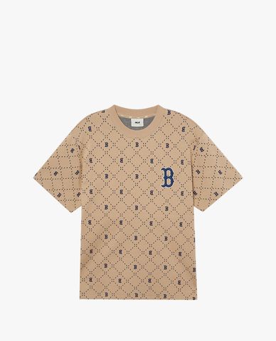  MLB - Áo thun unisex cổ tròn tay ngắn Dia Monogram Jacquard 