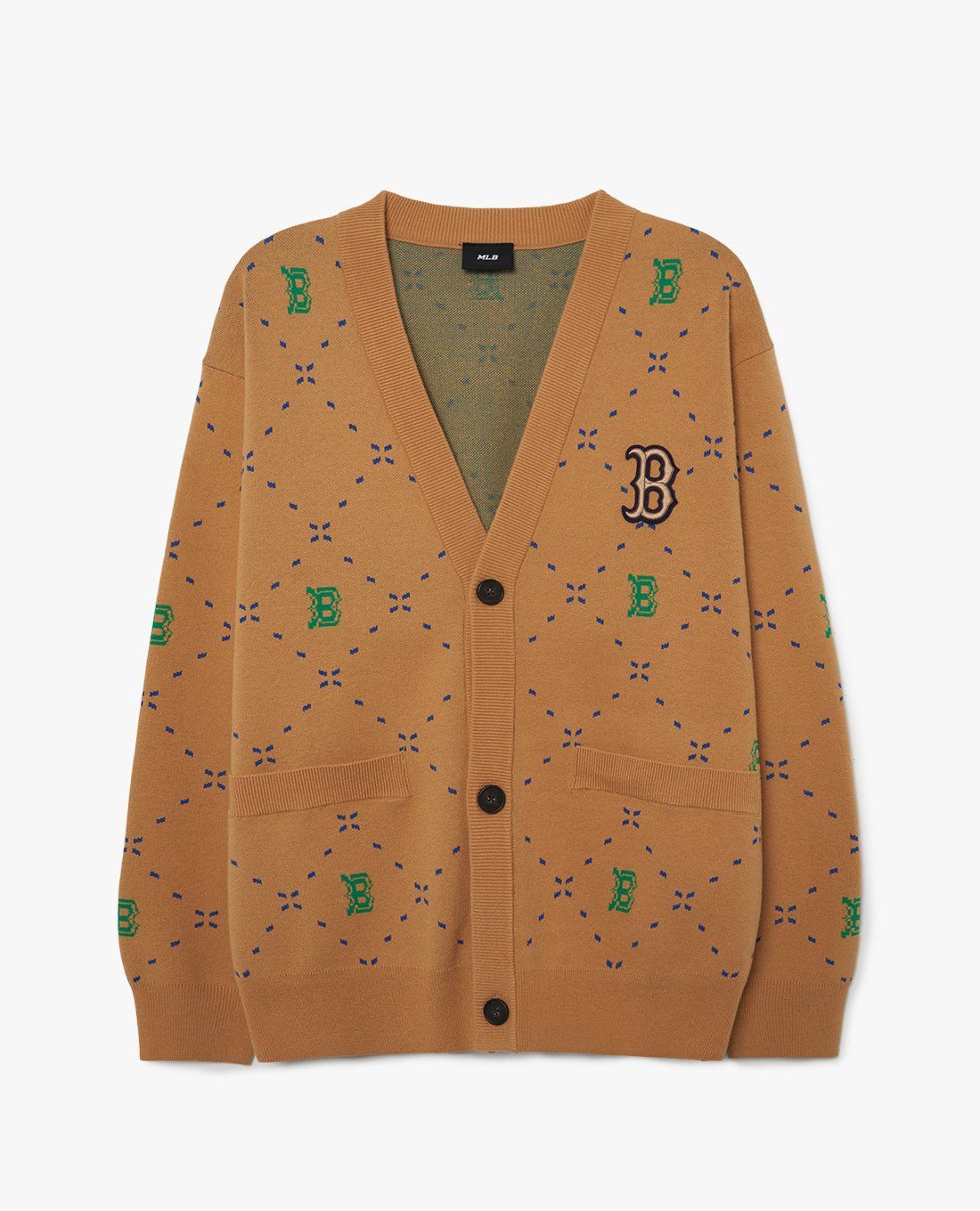 MLB  Áo khoác cardigan phom suông Monogram