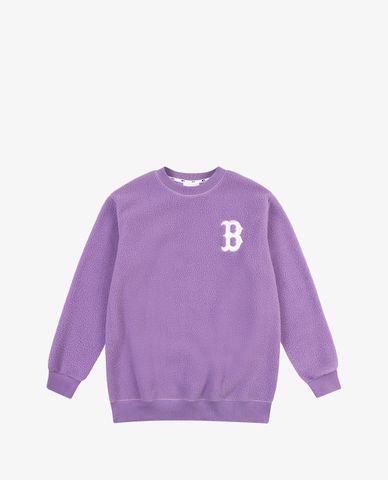  MLB - Áo sweatshirt phom suông tay dài Raised Fleece Long 