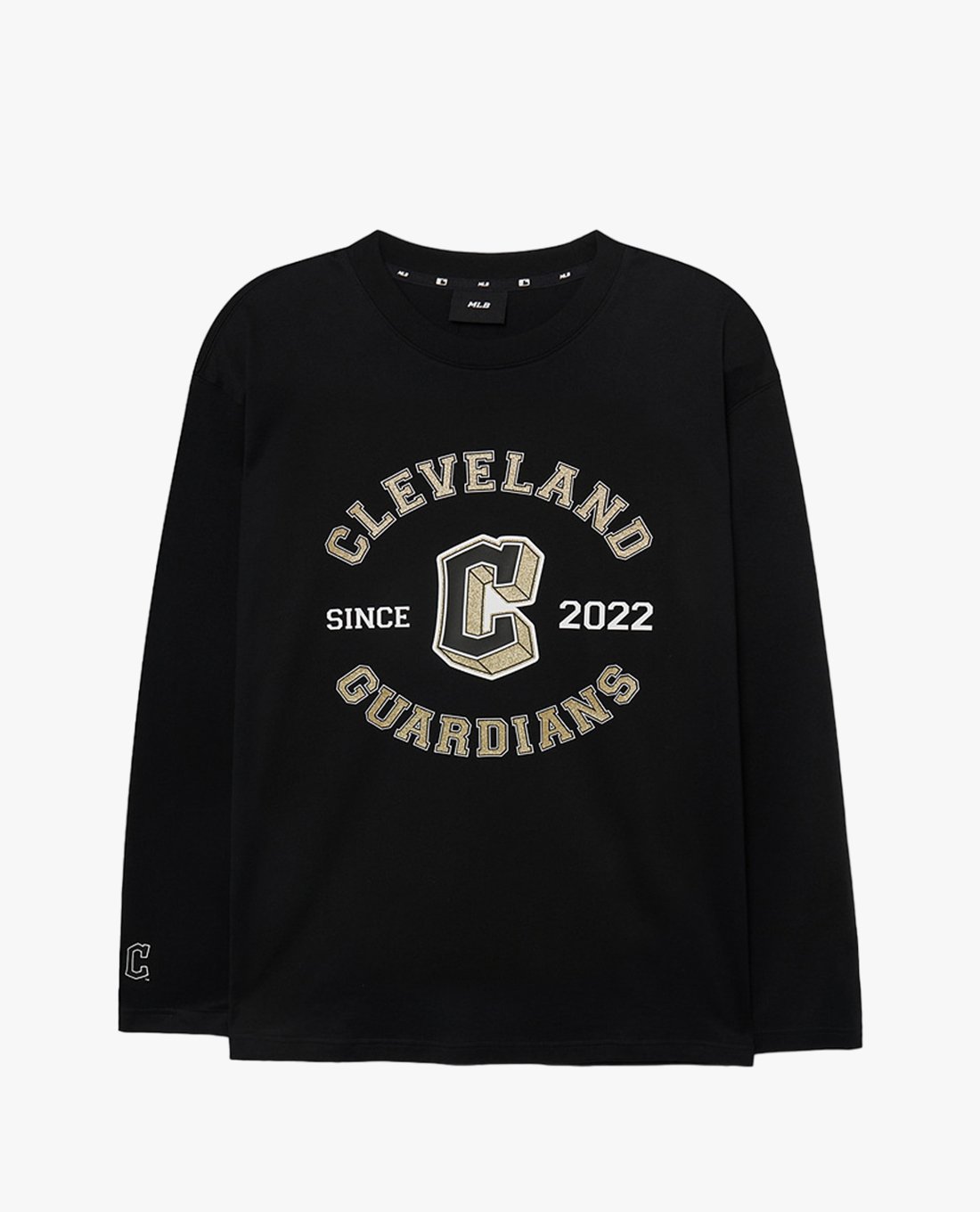 MLB - Áo thun unisex cổ tròn tay dài in logo thời trang