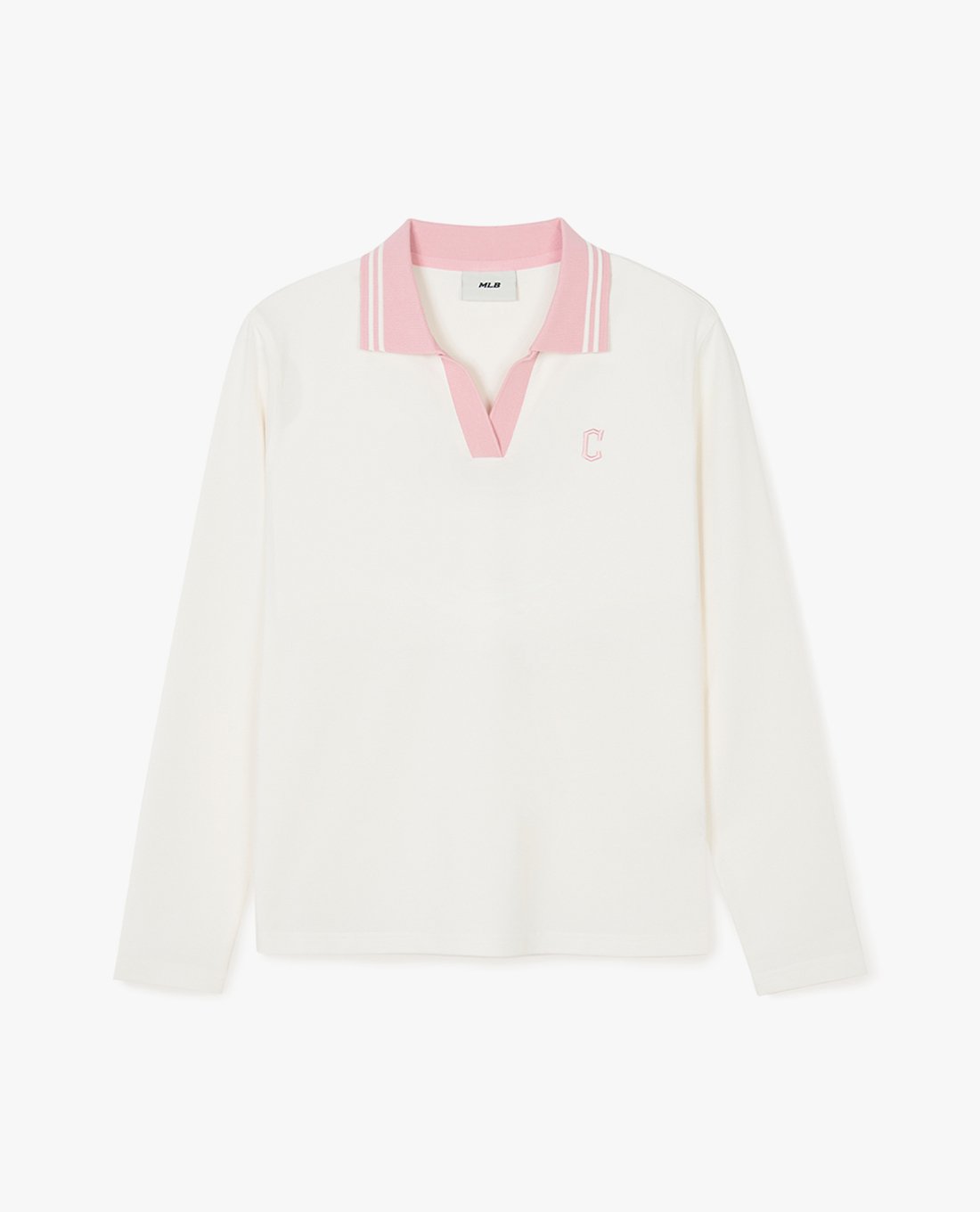 MLB - Áo polo nữ cổ bẻ tay dài Basic Small Logo