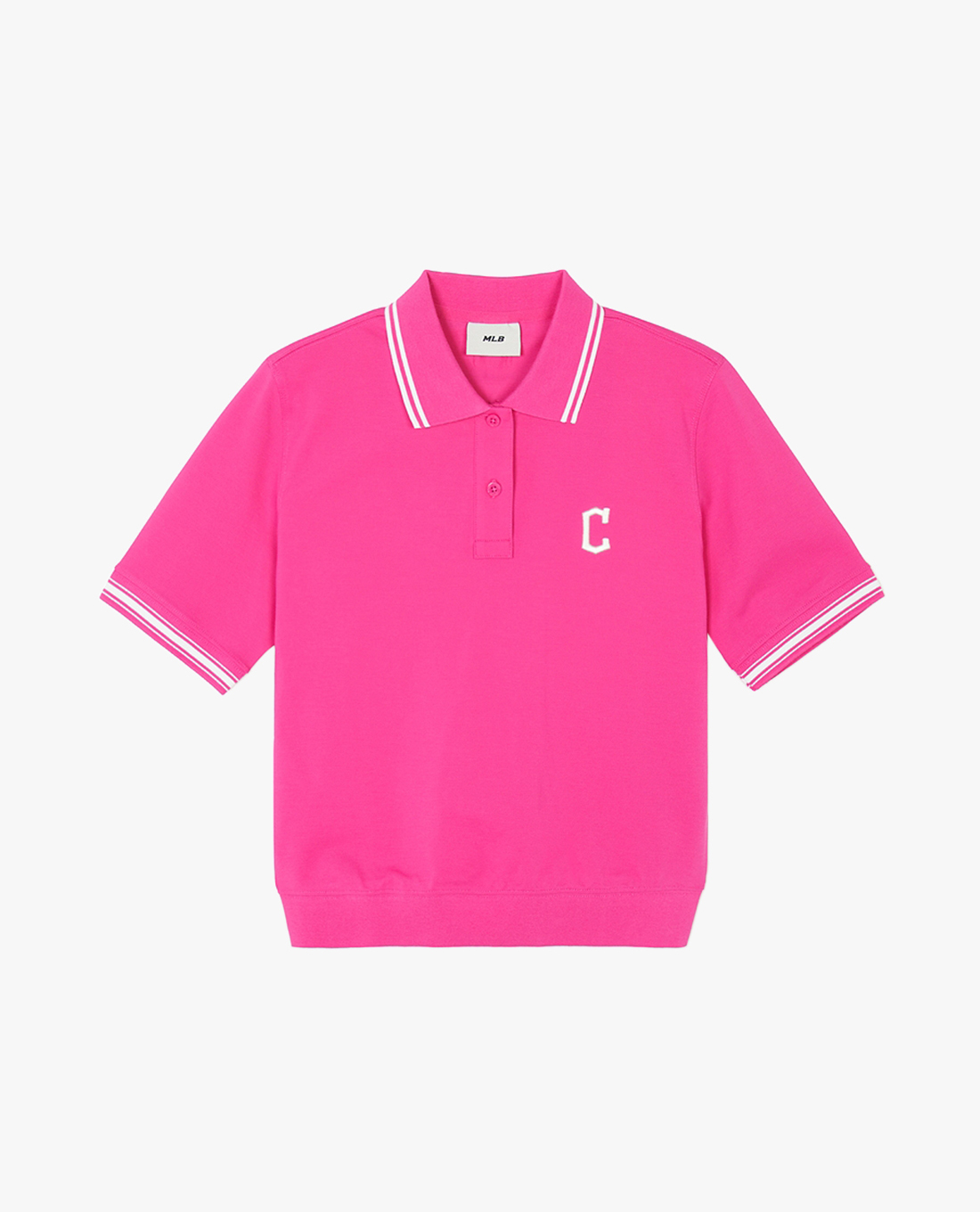 MLB - Áo polo nữ cổ bẻ tay ngắn Basic Small Logo